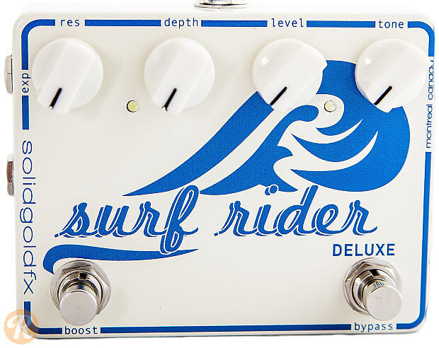SolidGoldFX Surf Rider Deluxe Reverb Pedal (White/Blue)
